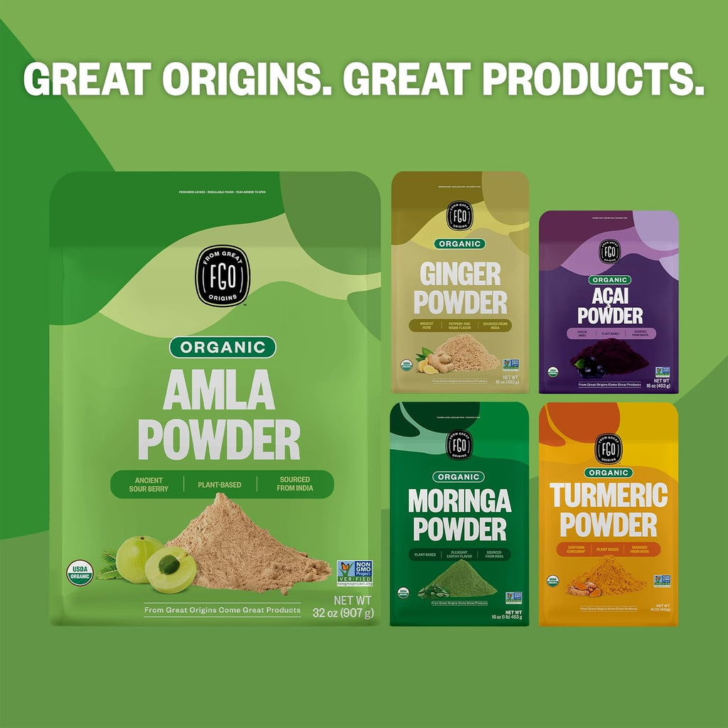 FGO Polvo de Amla Orgánico - 907g - Fuente Natural de Vitamina C