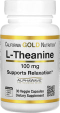 California Gold Nutrition L-Teanina, con AlphaWave, 100 mg, 30 Cápsulas Vegetales