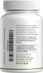 Glutathione Supplement 1,000mg Per Serving, 98% Purity | Plus Vitamin C 500mg, Active Reduced Form (GSH) | Intracellular Antioxidant – Supports Detoxification & Immune Health