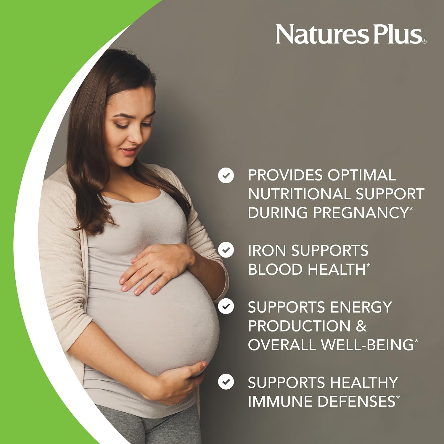 NaturesPlus Source of Life Prenatal Liquid - Sabor Tropical - 30 fl oz - Multivitamínico y Mineral con Hierro