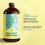 LevelUp Clean MCT Oil - Aceite MCT C8 Puro 100% (946 ml)