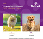 NaturVet VitaPet Vitaminas Diarias para Perros Adultos con Aliento Fresco - 180 Comprimidos