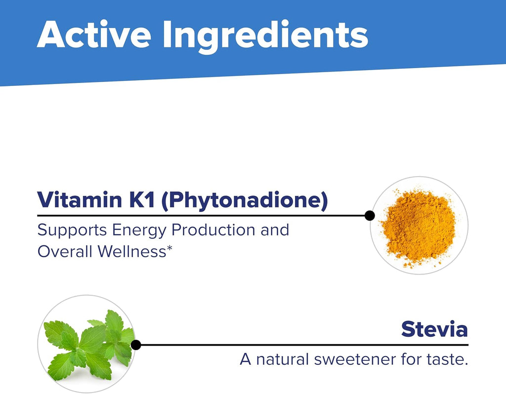 Vitamina K1 500 mcg, 100 Comprimidos Sublinguales