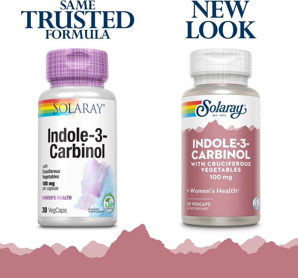 SOLARAY Indol-3-Carbinol 100mg - 30 Cápsulas