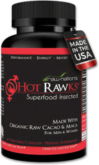 Suplemento de Raíz de Maca Orgánica con Ginseng Coreano y Cacao | 60 Cápsulas | Hot Rawks