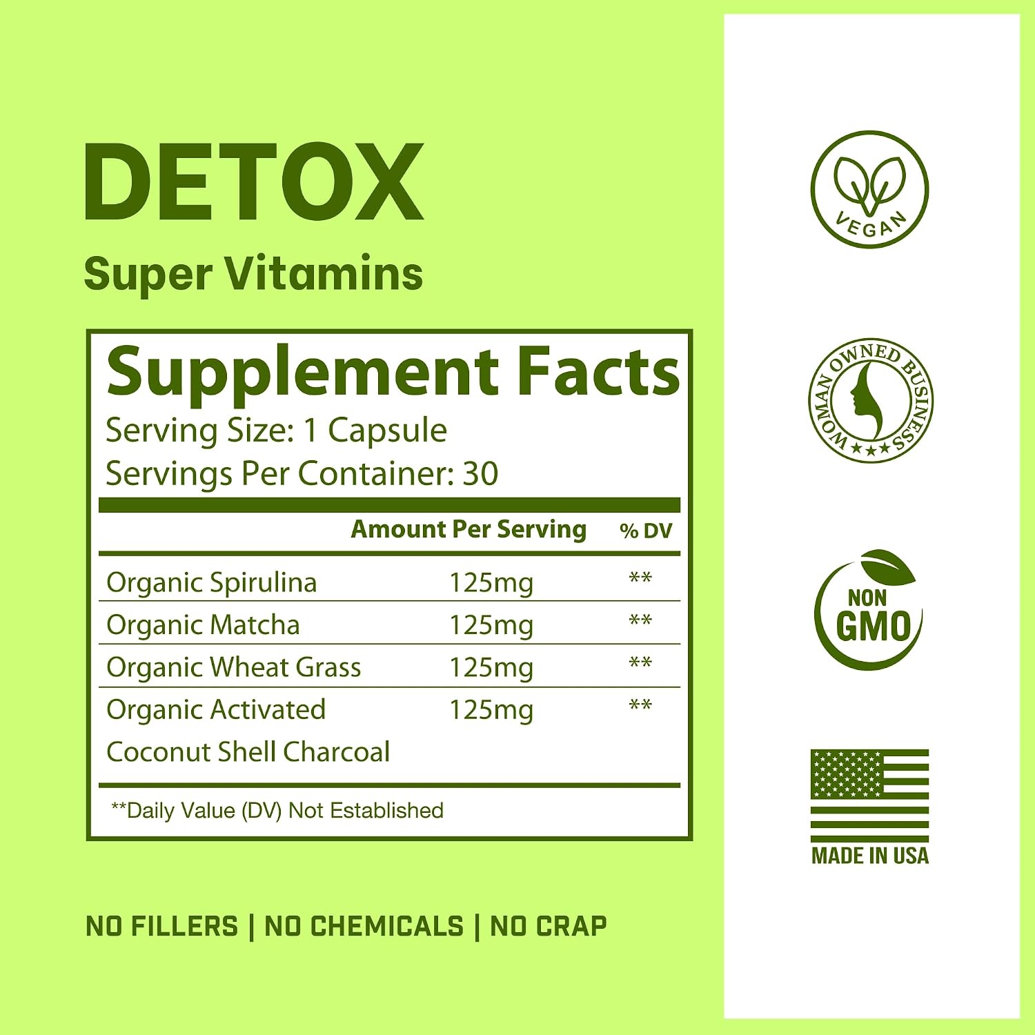 No Crap In It Detox Vitaminas (30 Cápsulas)