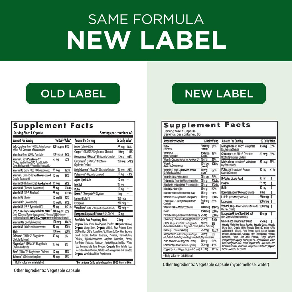 EMERALD LABS Complete 1-Daily Multi - Multivitamínico Diario Completo, 60 Cápsulas Vegetales