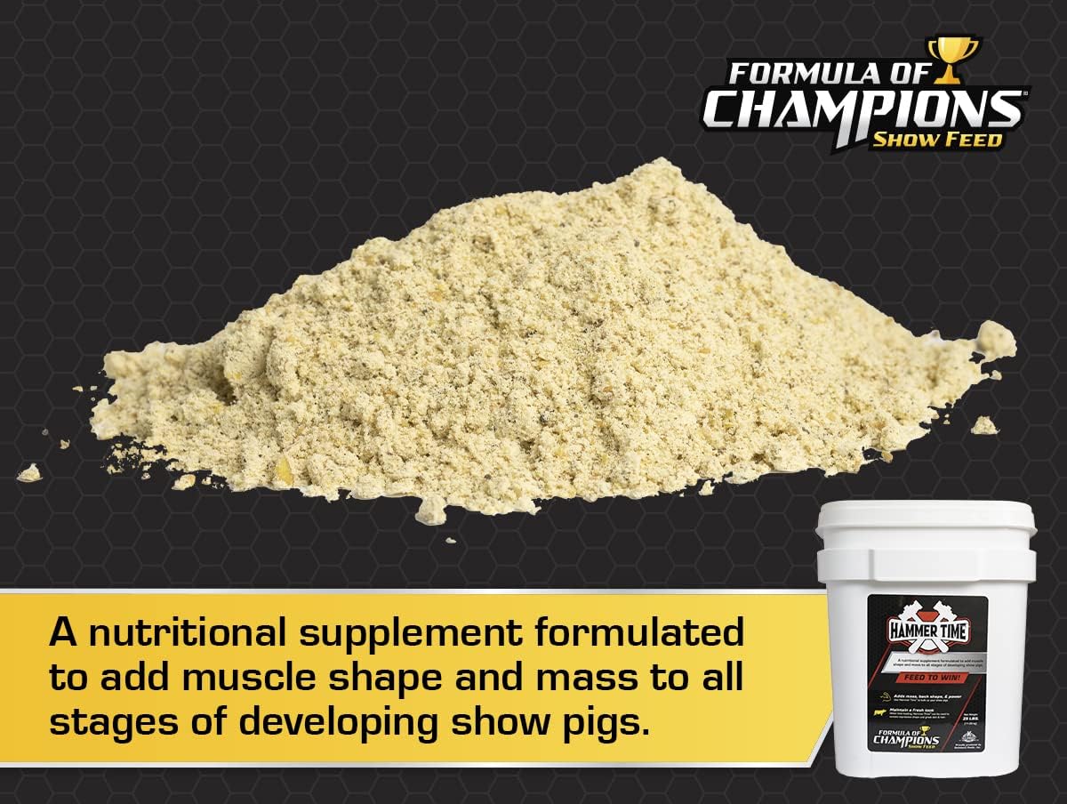 Hammer Time Complemento Nutricional para Cerdos de Exposición, 25 lb