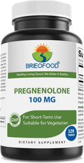 Brieofood Pregnenolona 100 mg, 120 Comprimidos - Complemento para el Equilibrio Hormonal