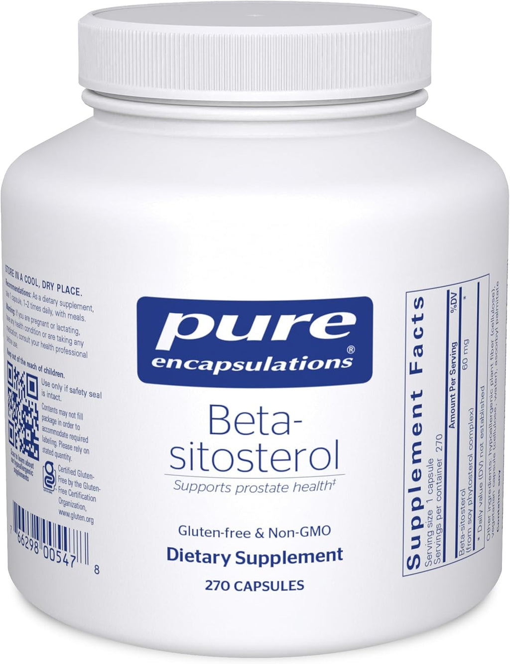 Pure Encapsulations Beta-Sitosterol – 270 Cápsulas