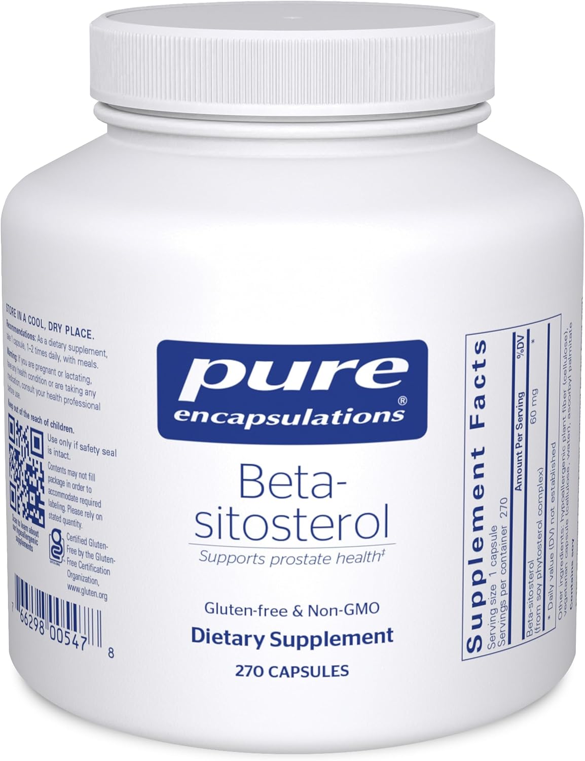 Pure Encapsulations Beta-Sitosterol – 270 Cápsulas