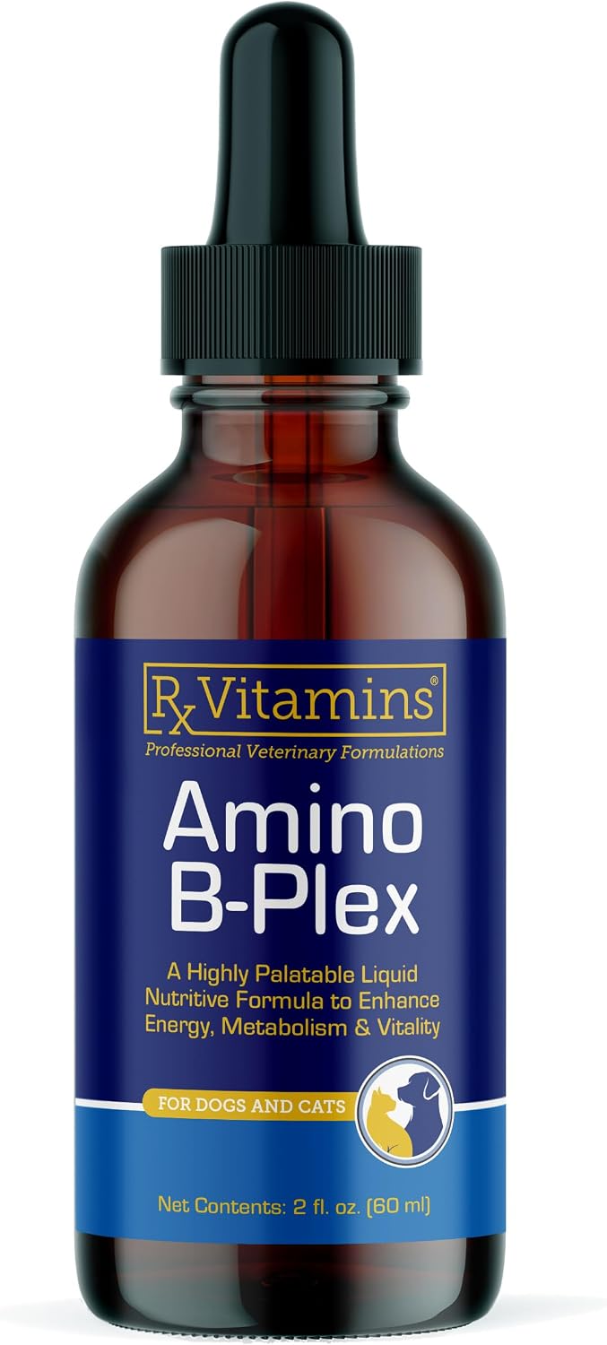 Rx Vitamins Amino B Plex Complejo B Líquido con Aminoácidos para Perros y Gatos - 118 ml