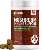 Pet MD Mushroom Immune Support para Perros y Gatos - 120 Comprimidos Masticables
