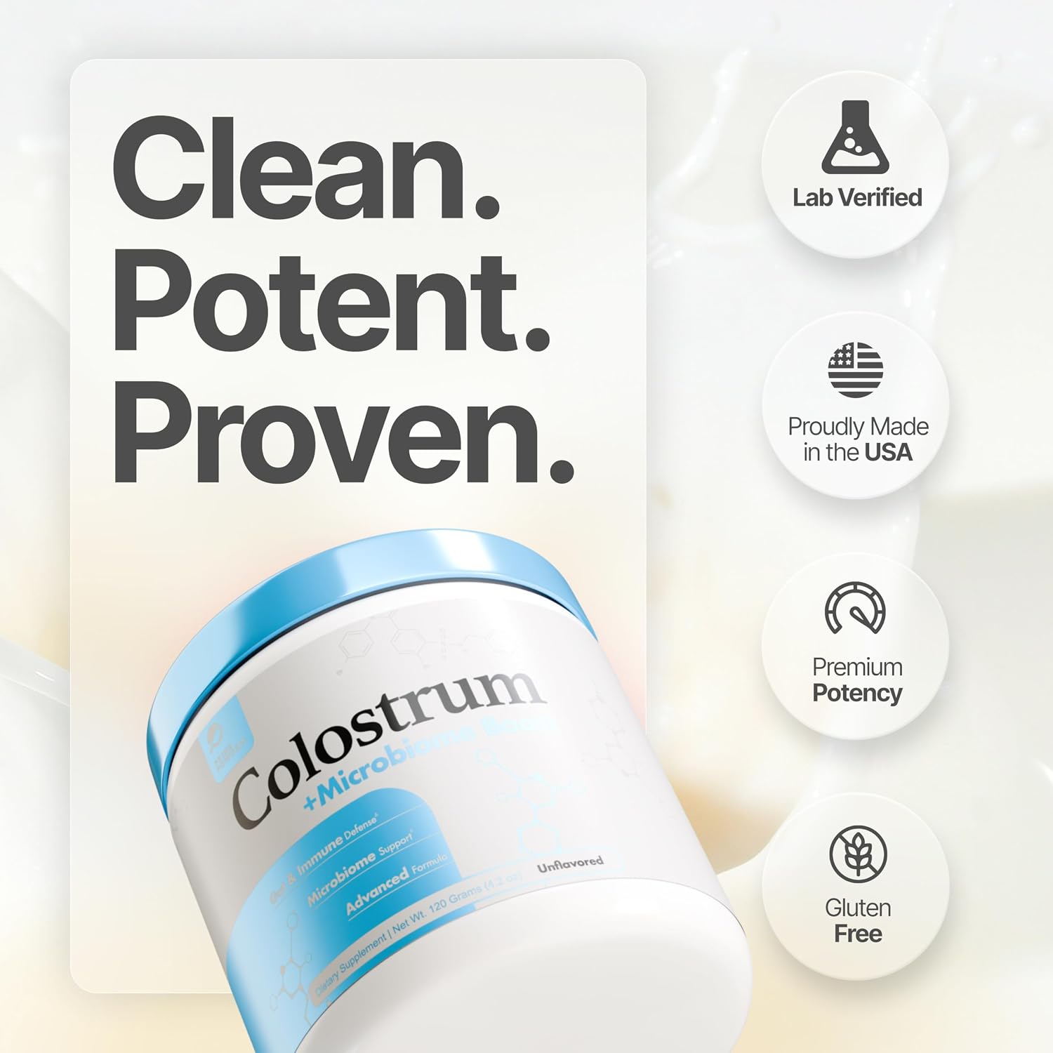 Prime Powders Colostrum Powder con Probiótico Akkermansia - 120 Dosis