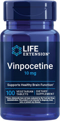 Life Extension Vinpocetina, 100 Comprimidos - Apoyo Cognitivo