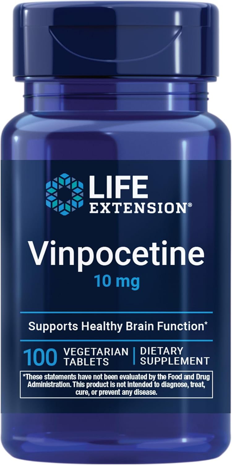 Life Extension Vinpocetina, 100 Comprimidos - Apoyo Cognitivo