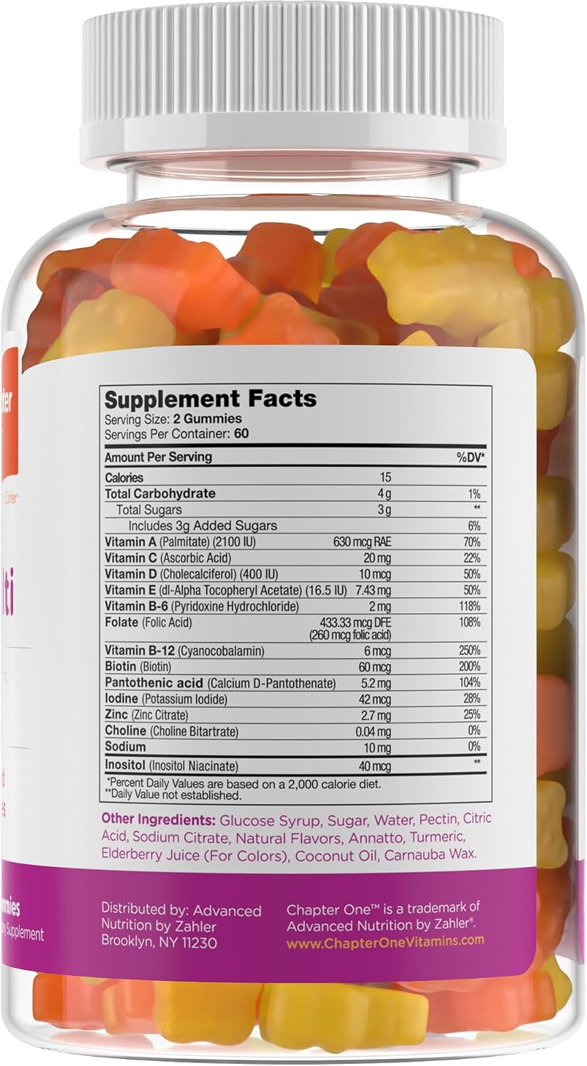 Zahler Chapter One Multivitamínico en Gominolas para Niños - 120 Gominolas Saborizadas con 13 Vitaminas y Nutrientes