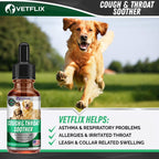 Vetflix Líquido para la tos para perros y gatos - 60 ml - Mezcla de gordolobo, saúco y caléndula