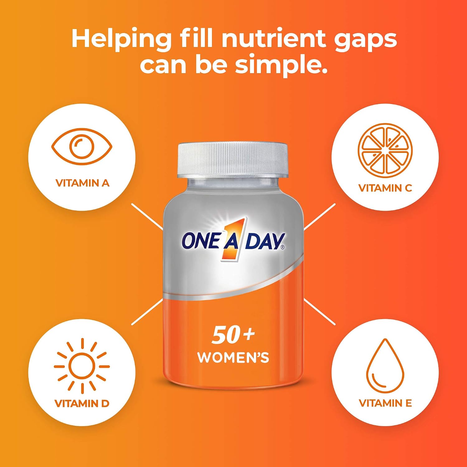 One A Day Mujeres 50+ Multivitamínico, 175 comprimidos