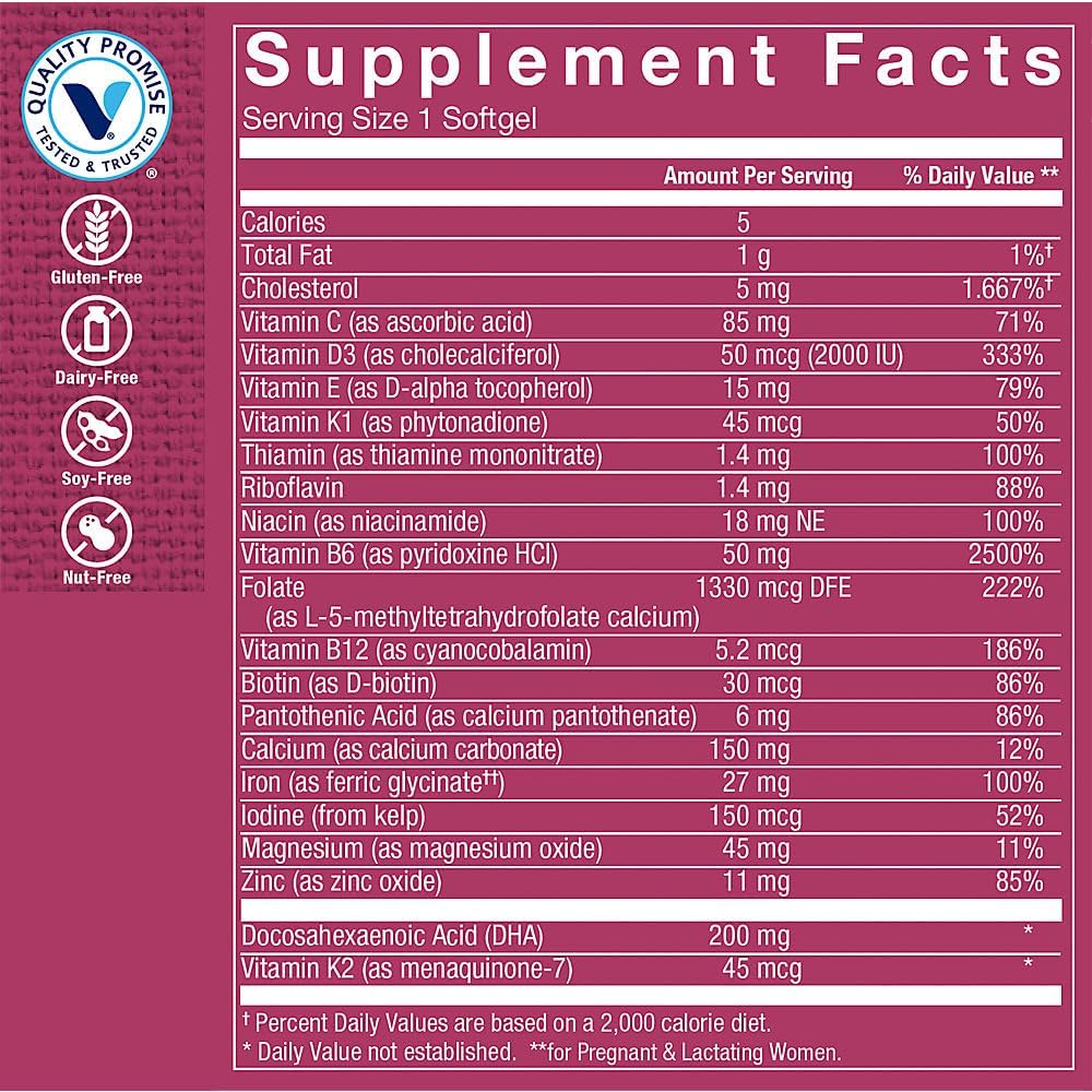 The Vitamin Shoppe One Daily Prenatal Multivitamin con DHA
