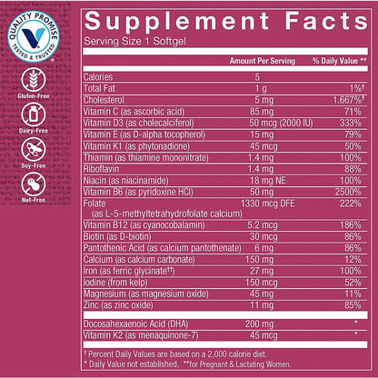 The Vitamin Shoppe One Daily Prenatal Multivitamin con DHA – Image 2