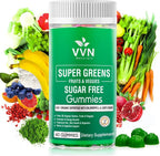 VVN Naturals Gominolas de Super Greens y Frutas Orgánicas Sin Azúcar (60 Gomitas Veganas)