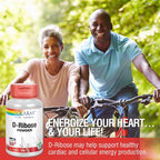 SOLARAY D-Ribosa en Polvo 5000 mg - 150 g - Apoyo a la Energía Celular y Cardíaca