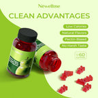 NEWELLME Gomitas de Vinagre de Manzana con The Mother y Vitamina B12 – Sin Azúcar, Veganas, 90 Unidades