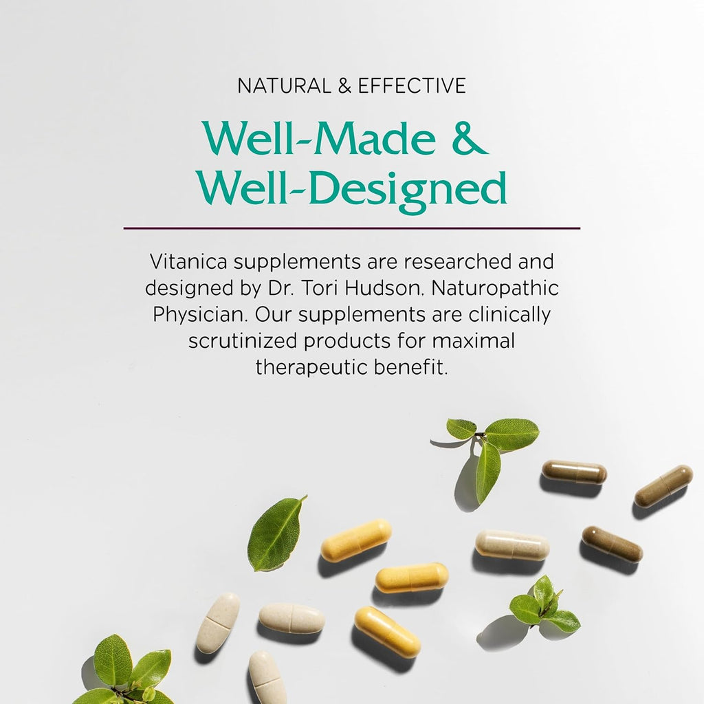 Vitanica FibroFormula - Suplemento para la Relajación Neuromuscular y el Alivio del Malestar con 5-HTP, PEA, Azafrán y Magnesio - Vegano - 60 Cápsulas