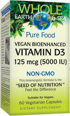 Natural Factors Whole Earth & Sea Vitamina D3 - 125 mcg, 90 Cápsulas Vegetarianas