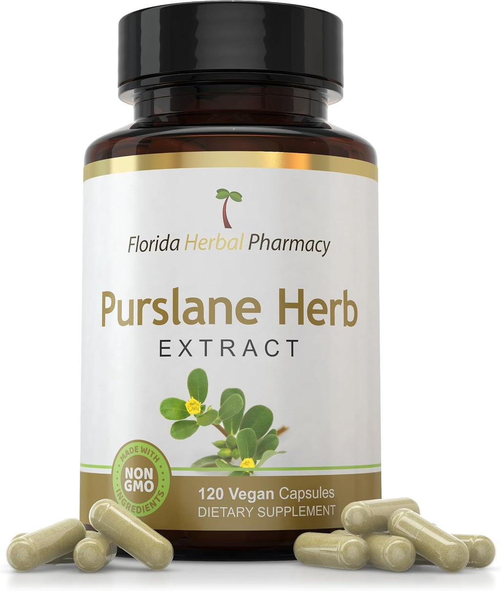 Florida Herbal Pharmacy - Extracto de Verdolaga (Purslane) en Cápsulas 10:1, 120 Cápsulas