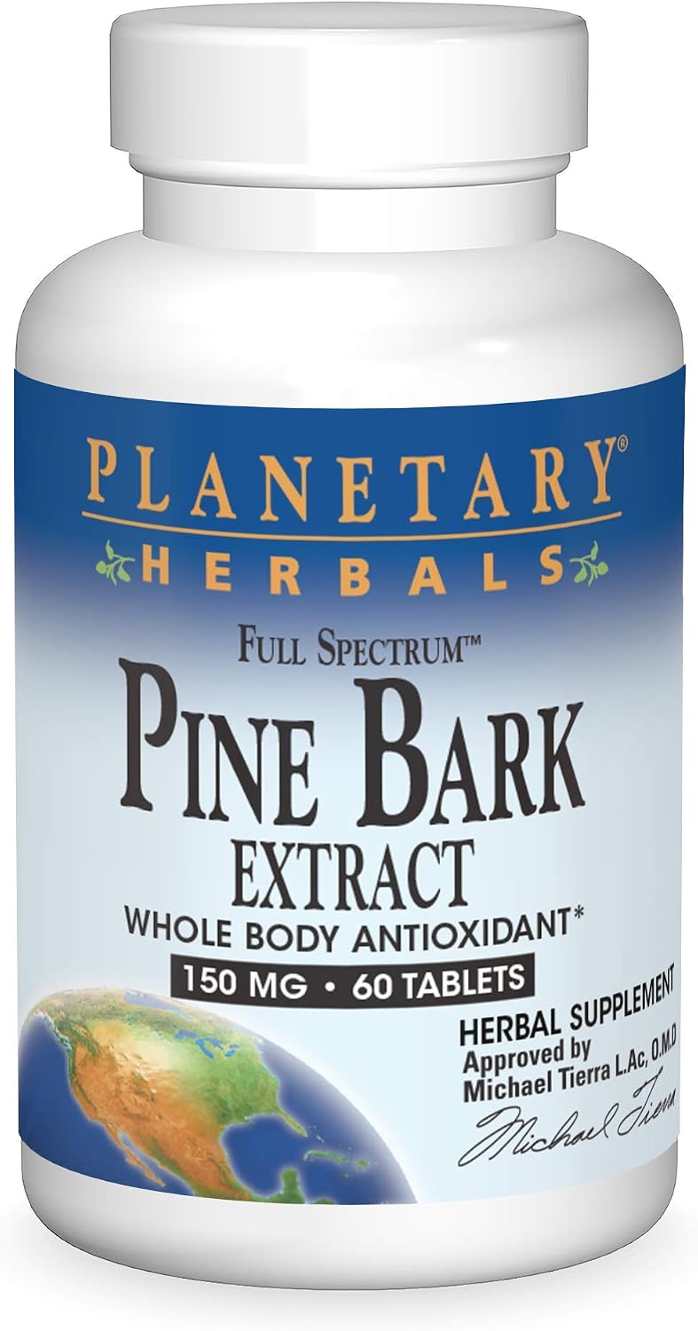 Planetary Herbals FS Extracto de Corteza de Pino - 150 mg, 60 Comprimidos