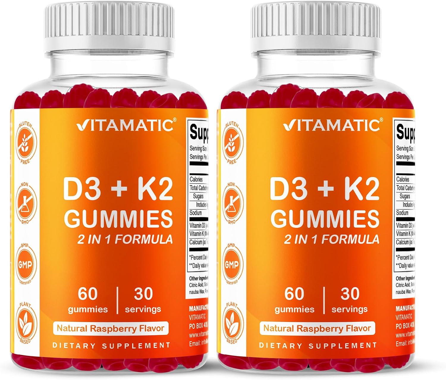 Vitamatic Vitamina D3 + K2 Gominolas – 60 unidades