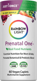 Rainbow Light Prenatal Multivitamin One + para Mujeres | 60 Comprimidos | Nutrición Esencial para Mamá y Bebé