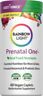 Rainbow Light Prenatal Multivitamin One + para Mujeres | 60 Comprimidos | Nutrición Esencial para Mamá y Bebé
