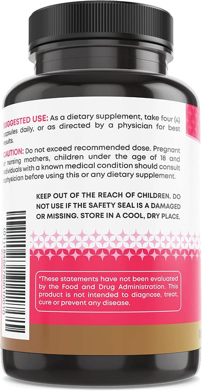Ancient Bliss Myo y D-Chiro Inositol 40:1, 2050mg por dosis, 120 Cápsulas Veganas – Image 6