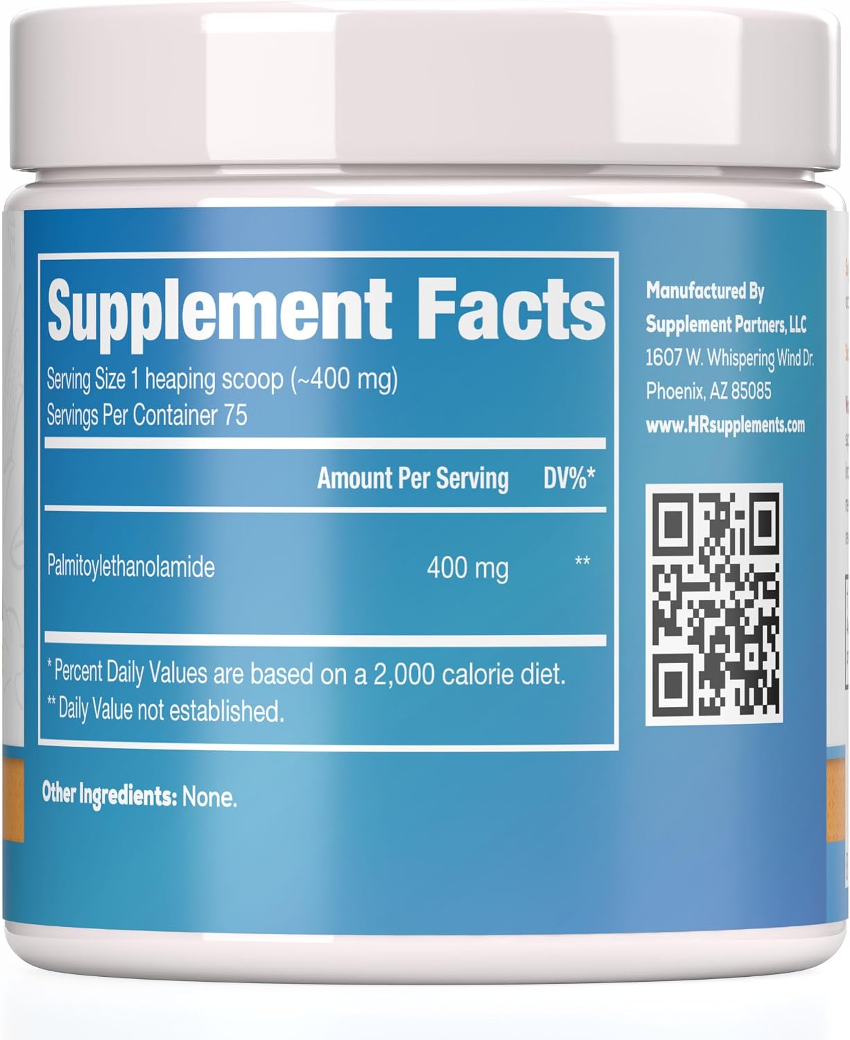 Harvest Naturals Palmitoylethanolamide (PEA) en Polvo | 400mg por dosis | 30 Gramos | Apoyo al Bienestar General