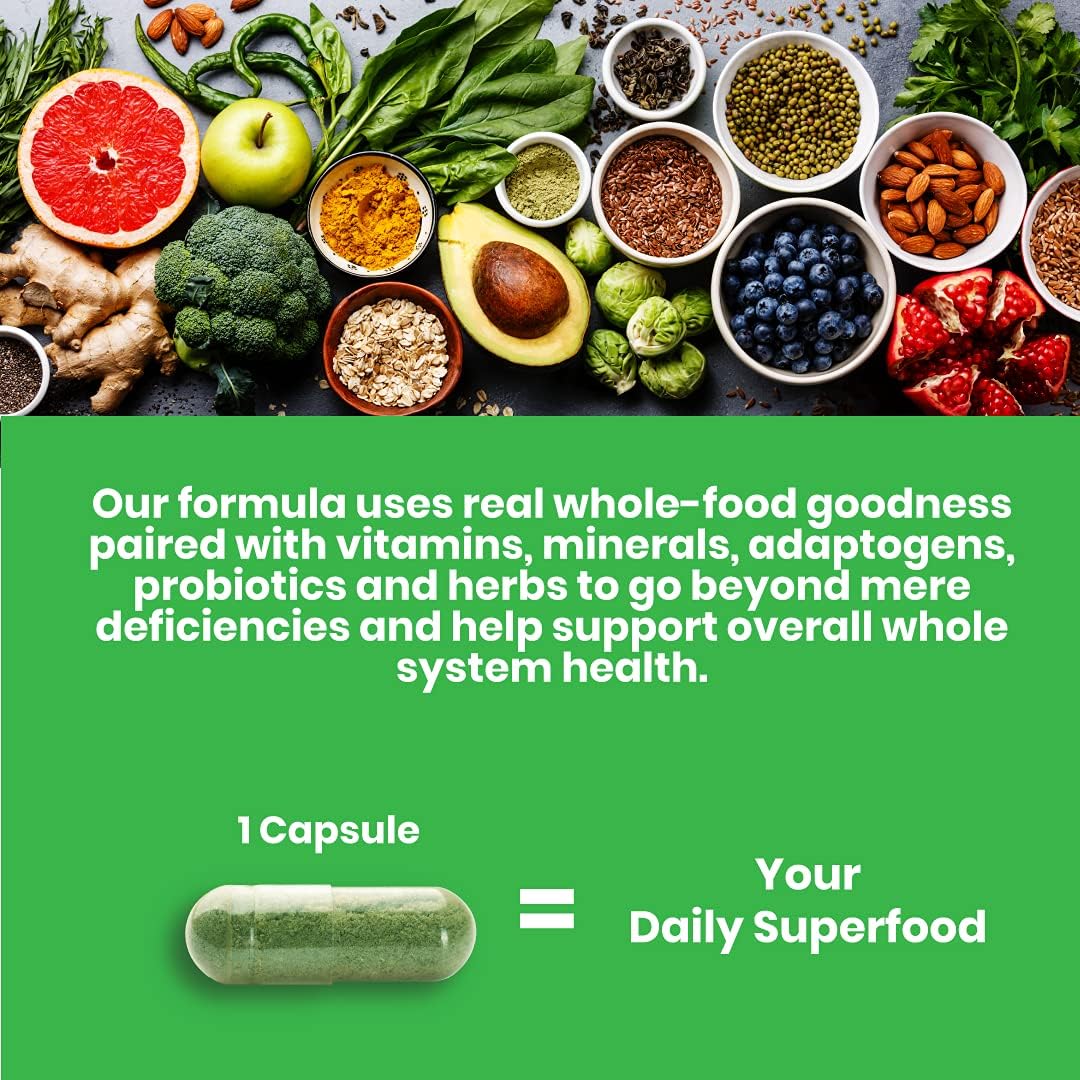 Paradise Herbs Earth's Blend Quercetina – Apoyo Inmunitario y Antioxidante con Probióticos y Adaptógenos, 90 Cápsulas Vegetarianas