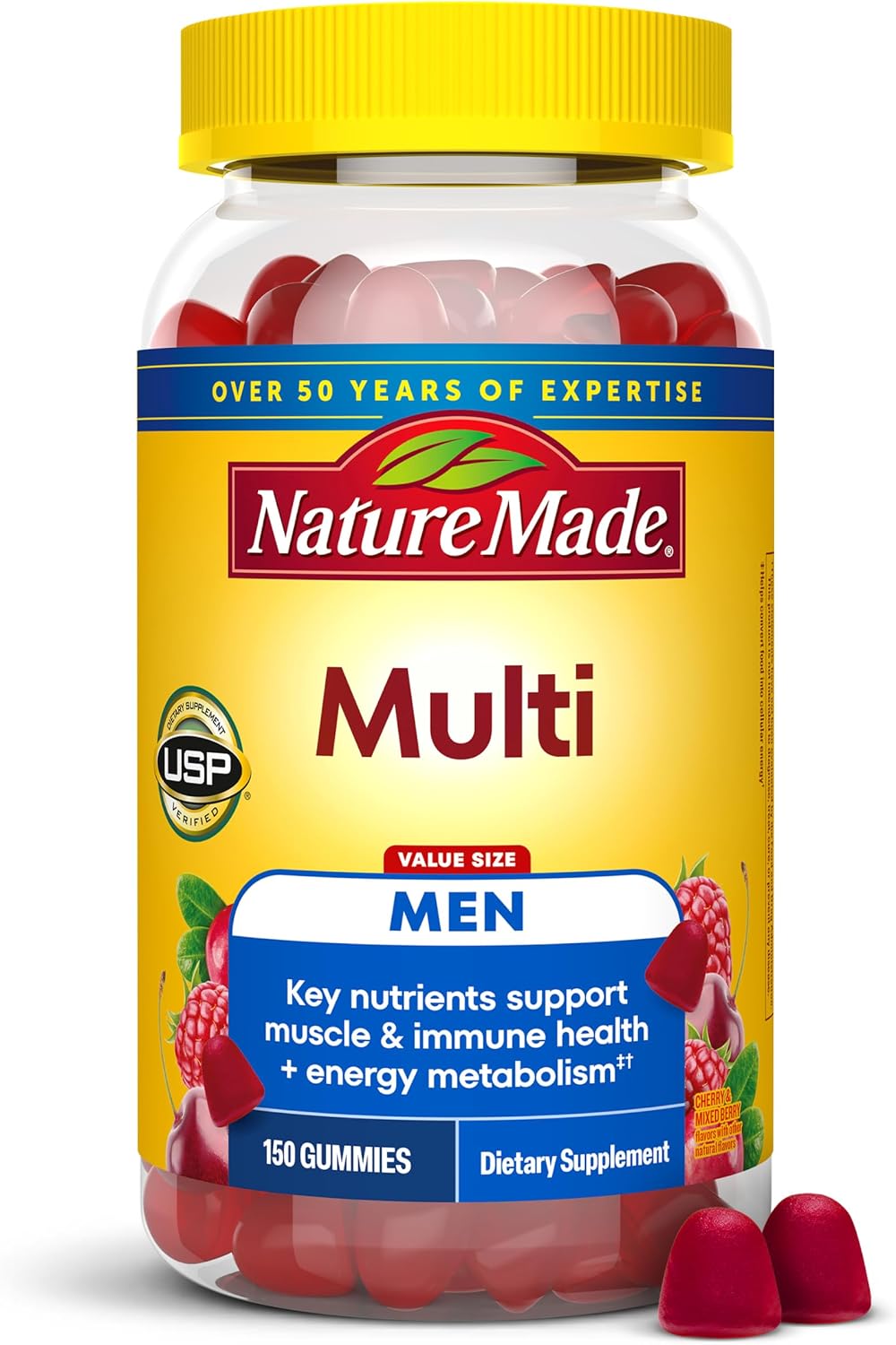 Nature Made Multi for Him: Multivitamínico para Hombres, Gominolas, 150 unidades (75 días)
