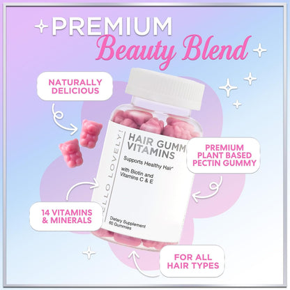 Hello Lovely! Gomitas de Biotina 5000mcg – Cabello, Piel y Uñas, 60 gomitas – Image 5