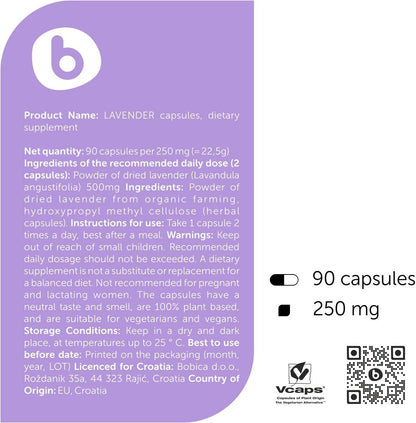Cápsulas de Lavanda Orgánica - 90 Cápsulas Veganas para Relajación y Bienestar – Image 8