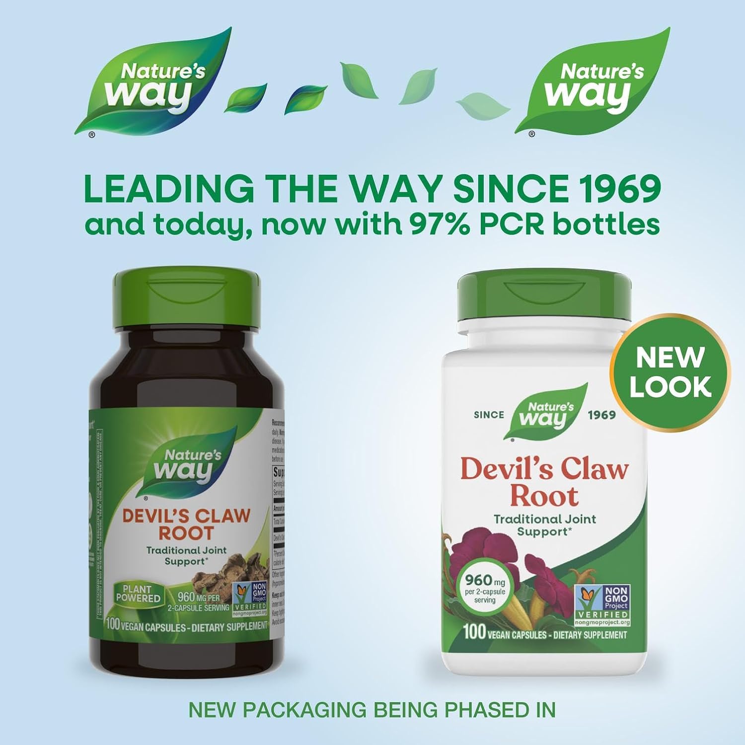 Nature's Way Garra del Diablo, Apoyo Articular Tradicional, 960 mg por Dosis de 2 Cápsulas, Sin Gluten, No-GMO, 100 Cápsulas Veganas