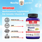 Benfotiamina 750 mg, 120 Cápsulas Vegetales - Vitamina B1 Liposoluble