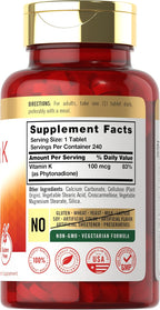 Carlyle Vitamina K1 100 mcg – 240 Comprimidos Vegetarianos