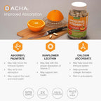 DACHA Vitamina C Liposomal Natural - 1700 mg, 200 Cápsulas - Alta Absorción, Vegano