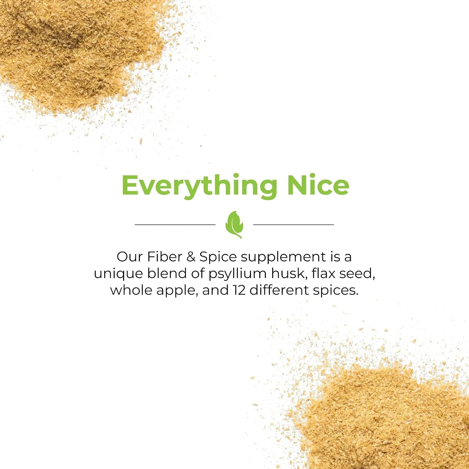 Balance of Nature Fiber & Spice - Cáscara de Psyllium, Semilla de Lino, Cúrcuma y Manzana - 30 Dosis