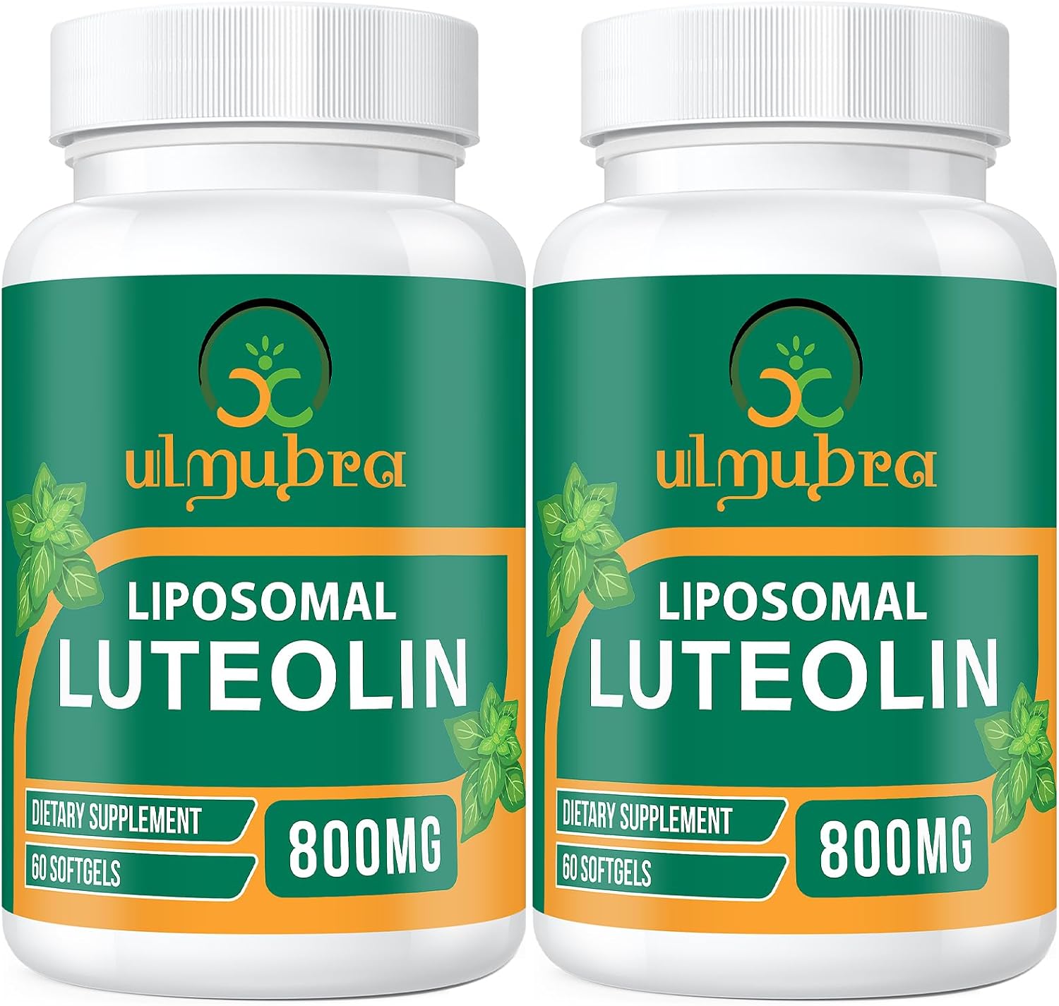 Ulmubra 800 mg Luteolina Liposomal - Suplemento Antioxidante de Alta Absorción, 60 Perlas