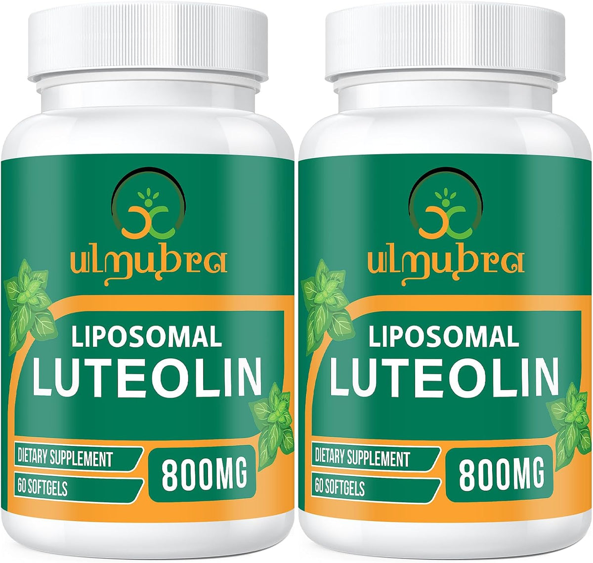 Ulmubra 800 mg Luteolina Liposomal - Suplemento Antioxidante de Alta Absorción, 60 Cápsulas Blandas – Image 1