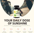 HappieVita Vitamina D3 K2, 5000 UI (125 mcg) + Vitamina K2 100 mcg, 2 en 1, 60 Cápsulas Blandas