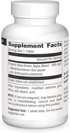 Source Naturals Alga Azul del Lago Klamath - Superalimento, 500 mg, 100 Comprimidos